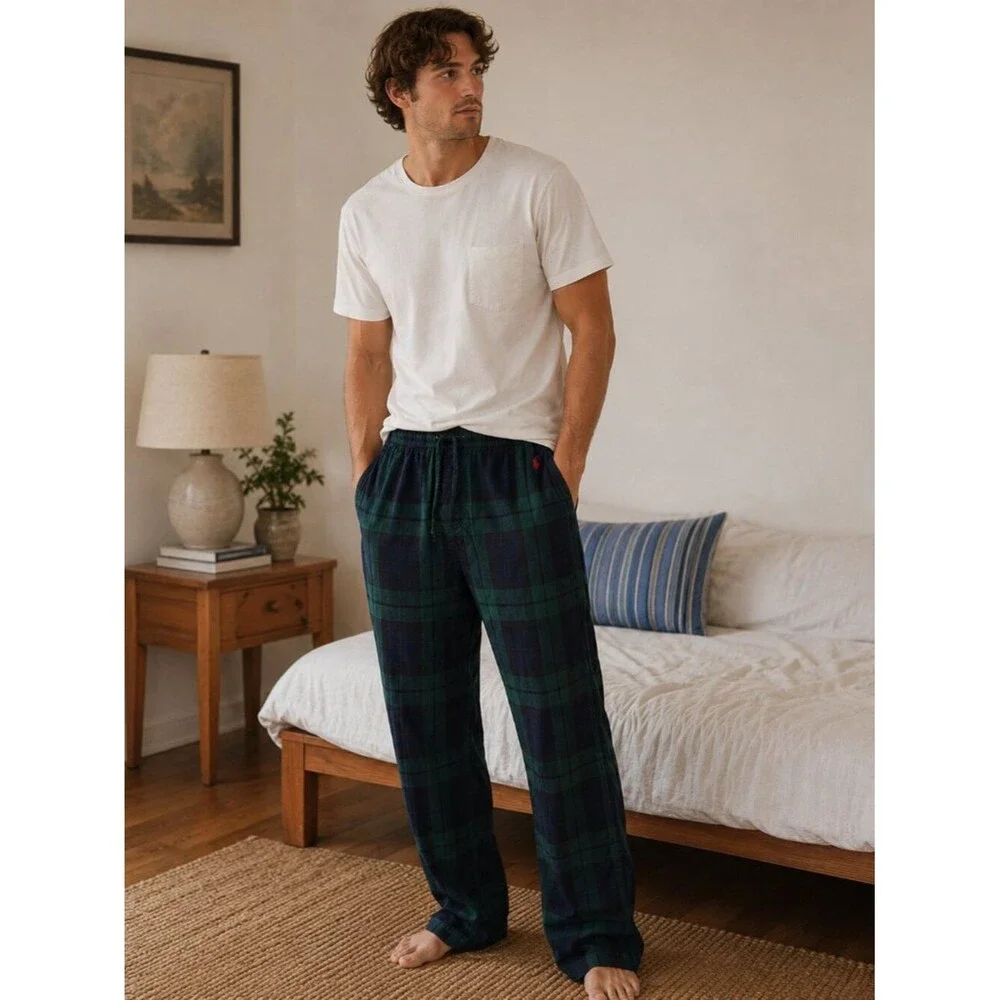 Polo Ralph Lauren Sleepwear Pajama Pants Mens XL Green Blackwatch Plaid Lounge